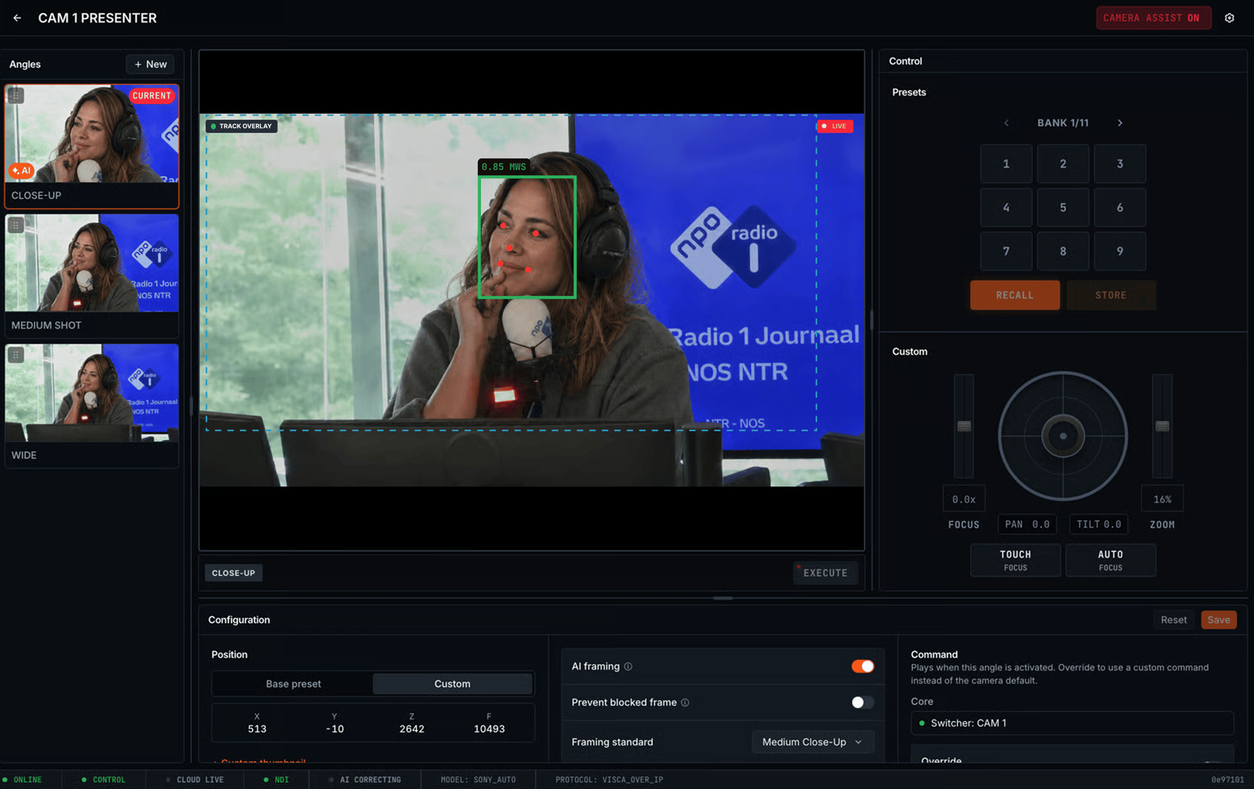 Camera Assist in VRA Cloud
