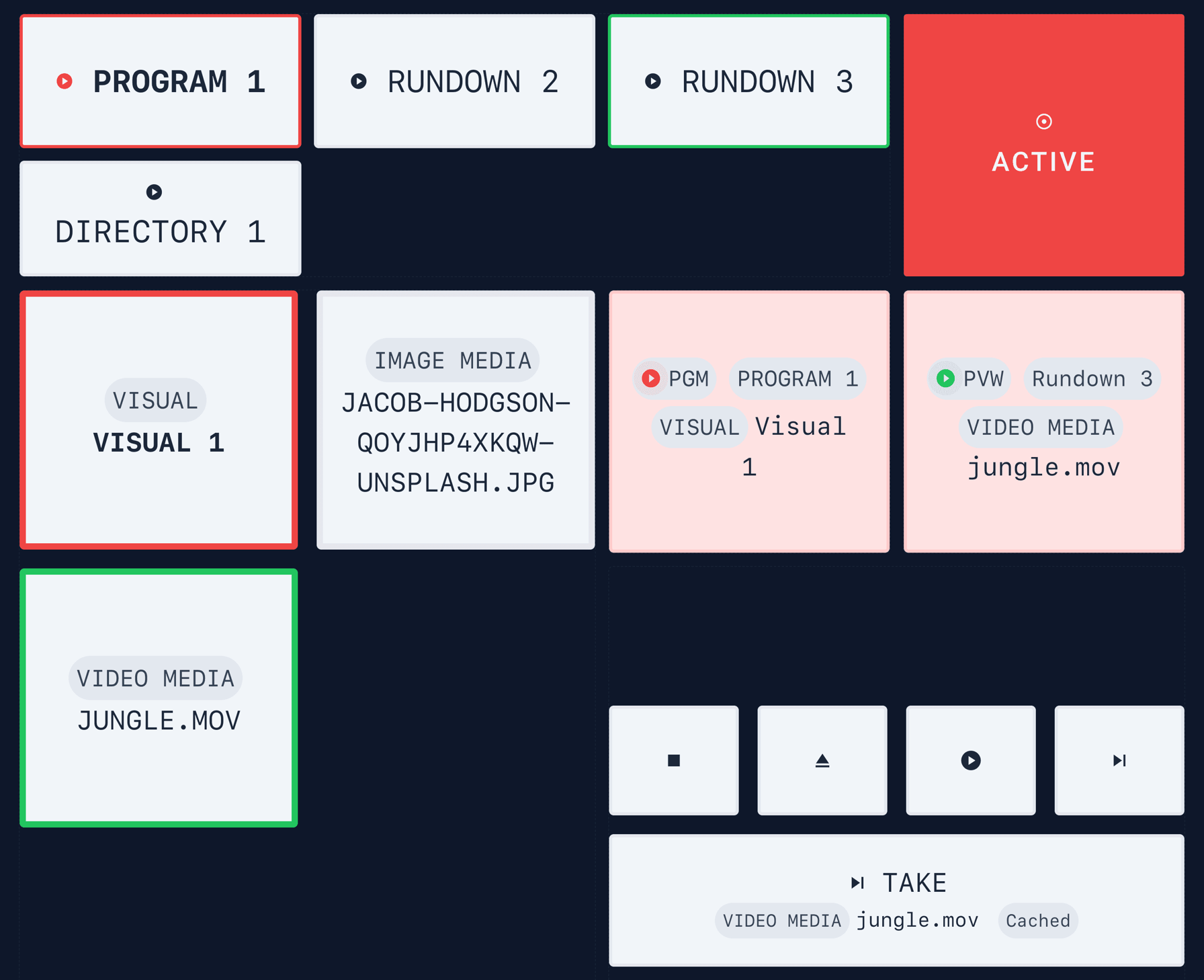 Advanced Output Player Manual Control with a custom dashboard