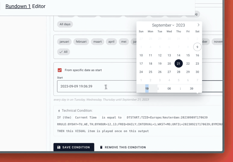 Time Conditions with date scope